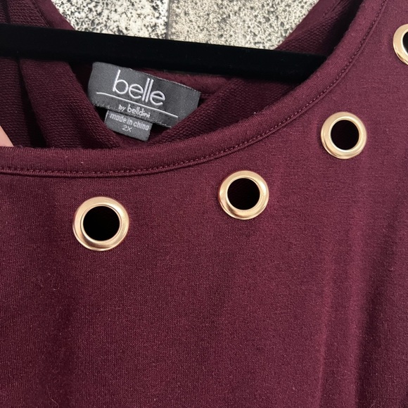 Belldini Plus 2X Size Top Grommet Detail Front - Picture 5 of 6